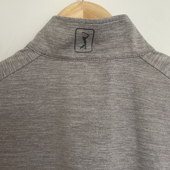 PGA Tour Men’s 1/4 Zip Popover Grey/White S - Picture 4 of 6